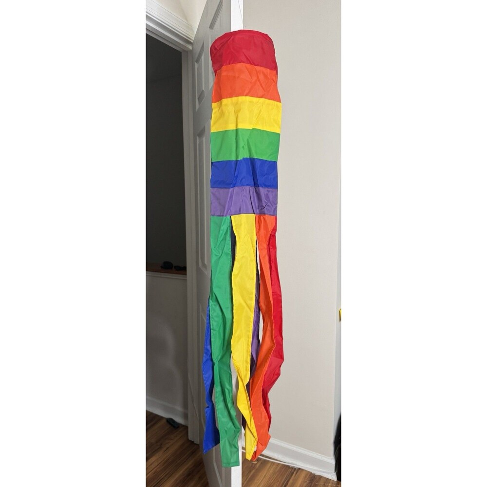 Vintage Marblehead Kite company Rainbow Multi-Color wind Sock Kite